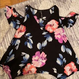 Black floral top